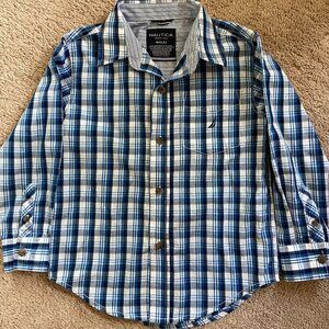 Nautica Shirt boy Plaid Sz 4